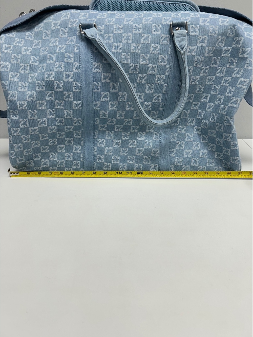 Nike Jordan Light Blue Denim Travel Duffel Bag - Picture 4 of 7